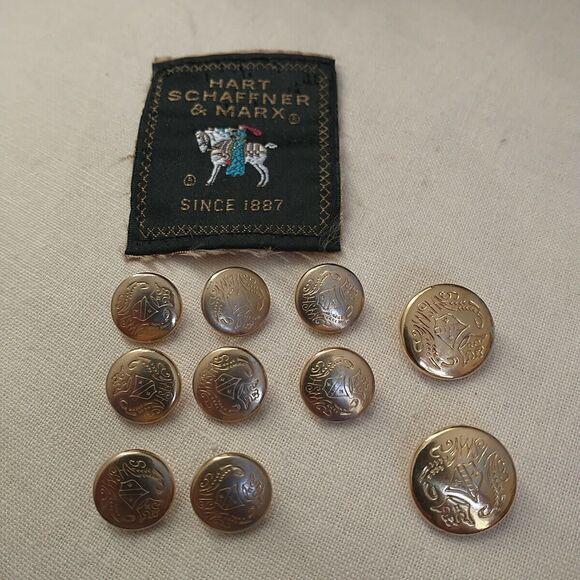 VTG Jack Nicklaus Hart Schaffner Replacement Waterbury Button Gold Tone - Picture 1 of 7